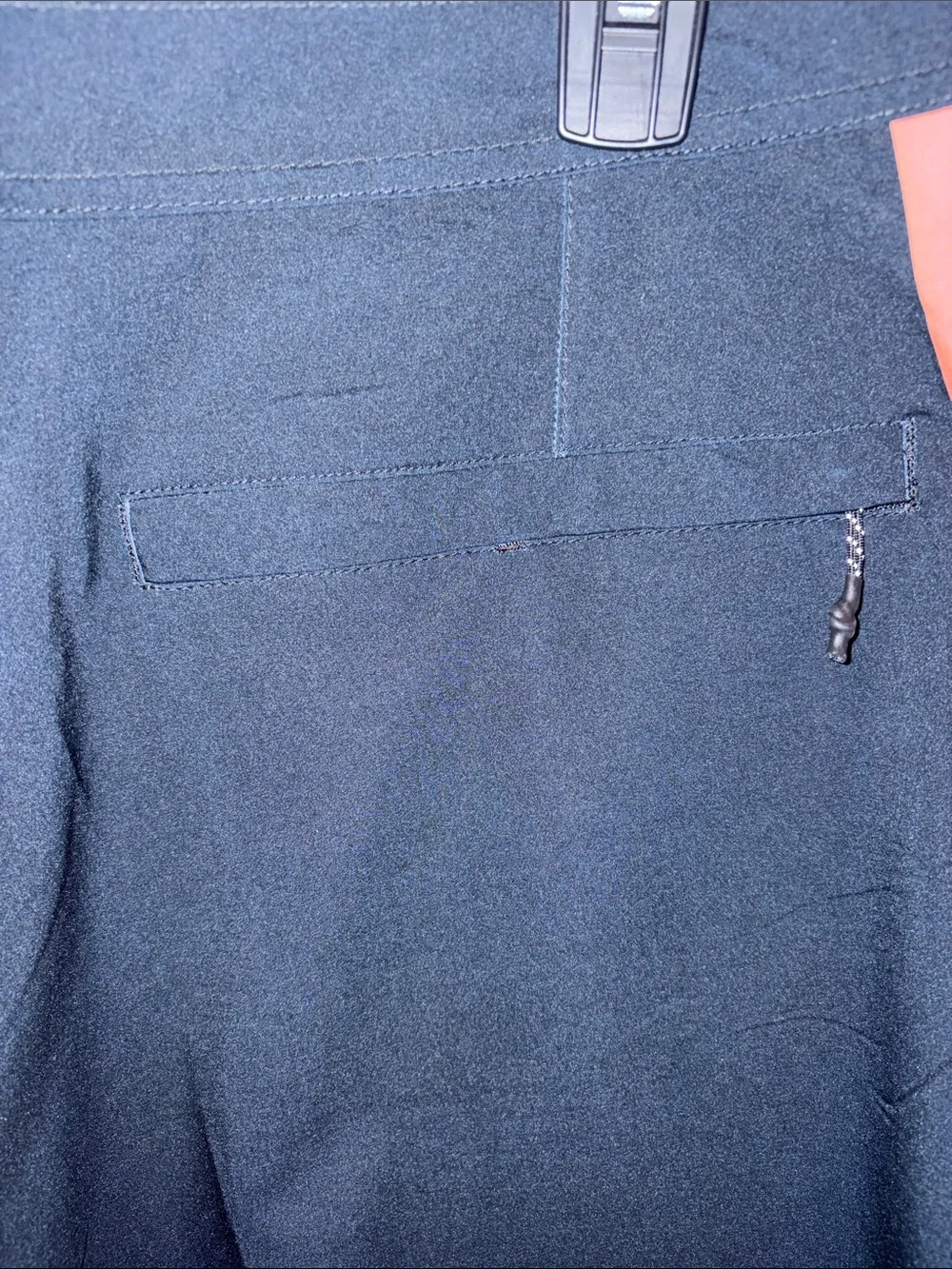 Quiksilver Men’s Black Boardshorts with Coral-to-Teal Gradient Panels